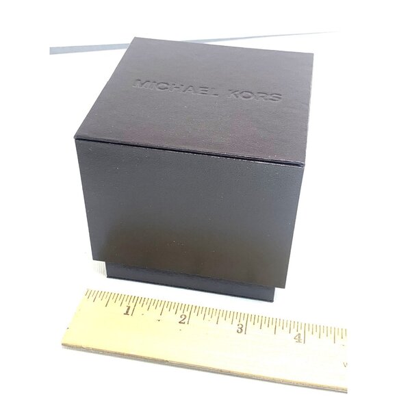 Michael Kors Watch Presentation Brown Cardboard Box Display Empty W/ Booklet - Picture 5 of 9